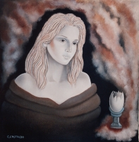 'Monade 7 - Nascita' - Olio su tela, 40x50