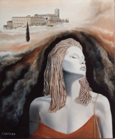 'Monade 11 - Anna e il Mistero del Sodoma' - Olio su tela, 50x60