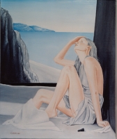 'Onirico' - Acrilico rit. a  olio su tela, 50x60