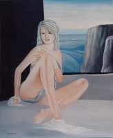 'Il Silenzio' - Acrilico rit. a  olio su tela, 50x60