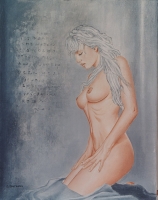 'Antico Rito' - Acrilico rit. a  olio su tela, 40x50