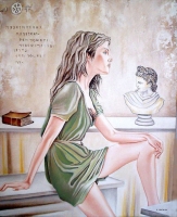 'L'infinito che � in me' - Olio, Intonaci su tela, 50x60