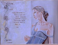 'Pensieri d'Amore' - Olio ed intonaci su tela, 30x40