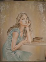 'Saggia attenzione' - Olio ed intonaci su tela, 40x50