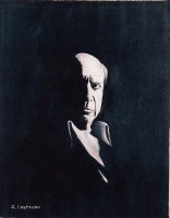 'Pablo' - Acrilico rit. a olio su tela, 60x80