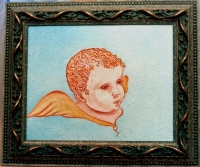 'Putto' - Strappo d'affresco, 20x35