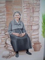 'Anziana abruzzese' - Olio su tela, 50x60