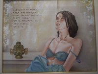 'L'infinito che � in me' - Olio ed intonaci su tela, 40x50